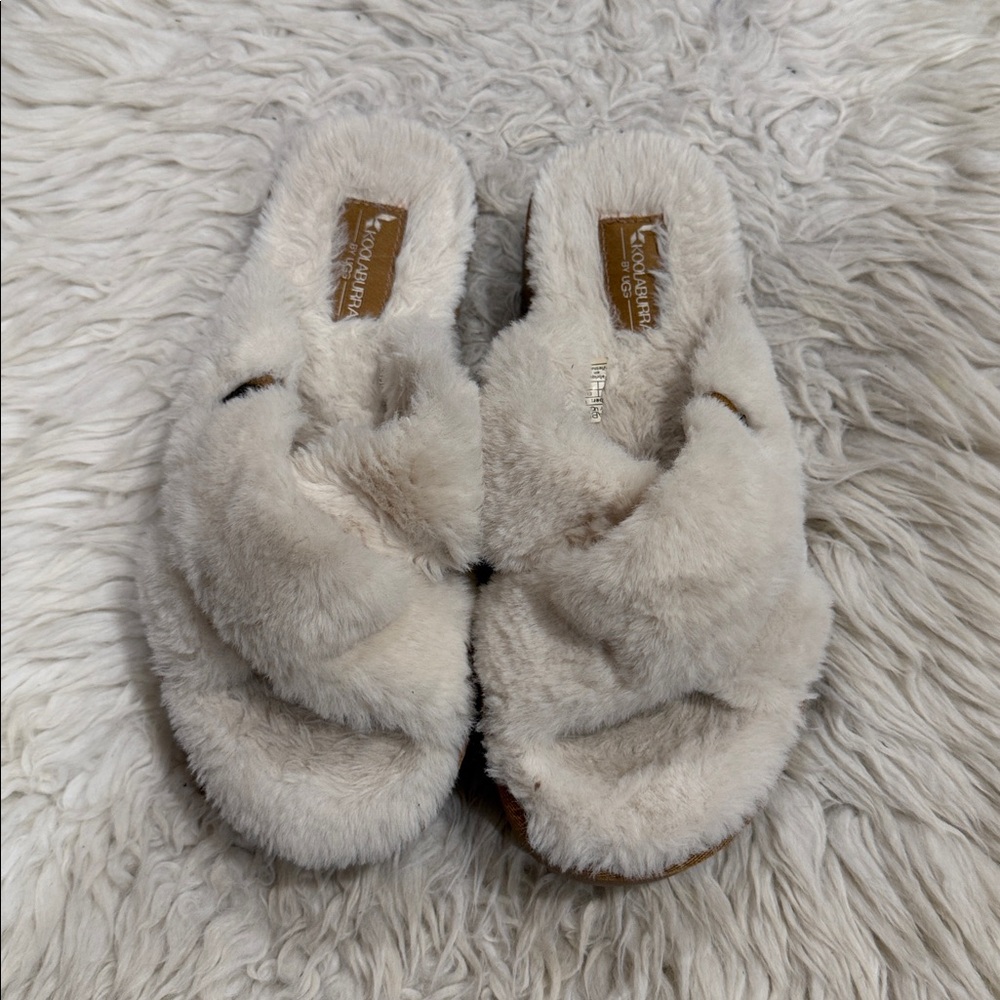 Koolaburra by UGGs Womens Ballia Faux
Fur Slipper Slides Size 7 In Cream - Picture 2 of 9